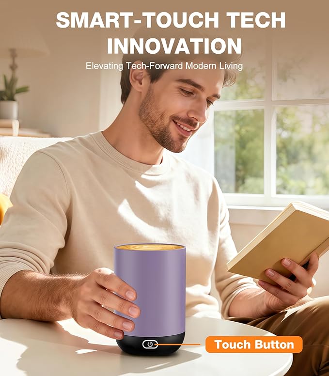 Kepwam Heated Coffee Mug T1-14oz Fast Heating & Longer Battery Life Self Heating Coffee Mug Hot to 149℉ - Touch & App Controlled Mug Coffee and Hot Beverage Warmer, Gifts for Women and Men