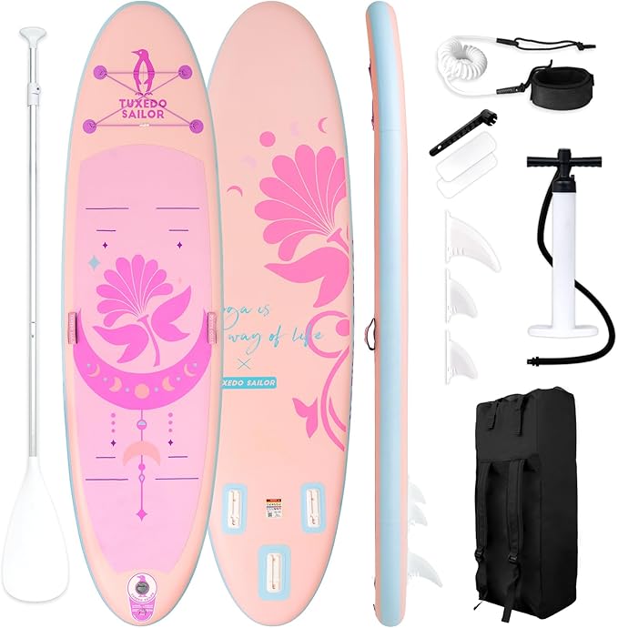 Tuxedo Sailor 10'6"×33"×6" Inflatable Stand Up Paddle Board with Premium SUP Accessories,Paddle Boards for Adults & Youth ...