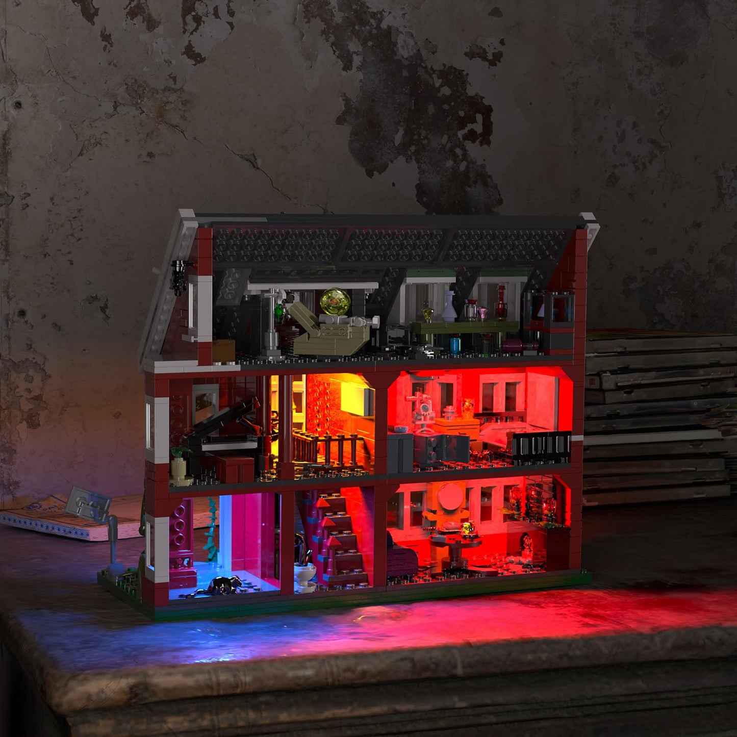 AHS Murder House Building Set, Horror Story Movie House Blocks Toy, Compatible with Lego Halloween Haunted House, Ideals Gift for Fans 18+ Boys Girls Adult (1171 PCS)