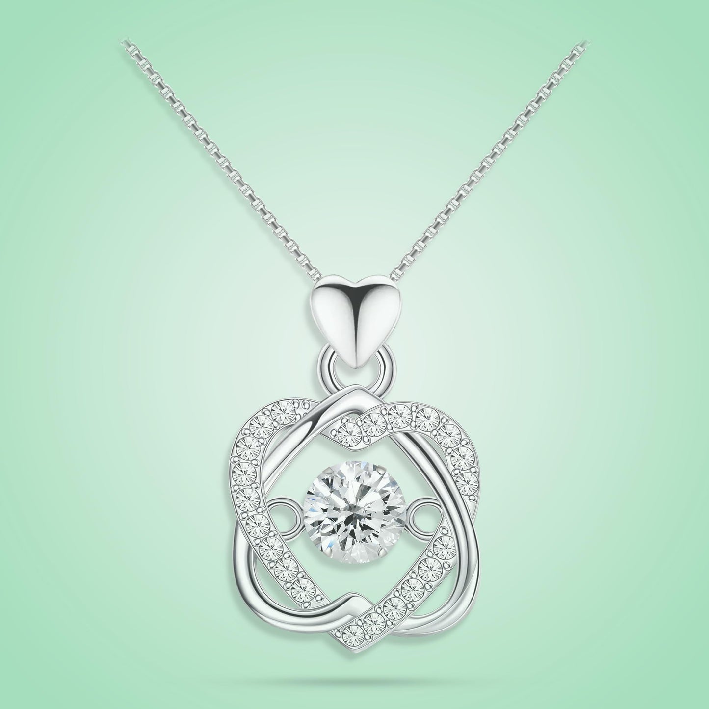 Granddaughter Necklace From Grandma or Grandpa| Grand Daughter Birthday Gift From Grandparent| Grandaughter Dainty Everyday Keepsake Jewelry (Interlocking Heart)