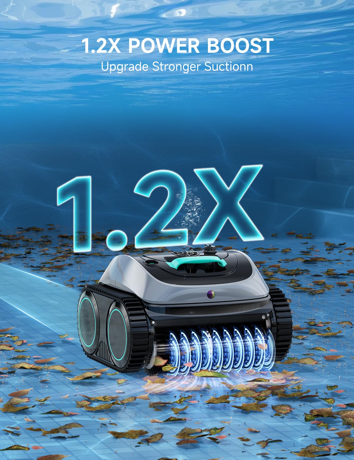 (2026 Upgrade) WYBOT C1 Cordless Robotic Pool Cleaner, 4-in-1 Pool Vacuum for Inground Pools & Above Ground Pool Up to 150 Mins Runtime, Power Suction with Smart Navigation & APP Control, Lake Green