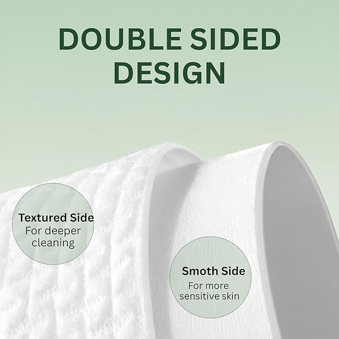 Disposable Makeup Remover Face Towels – 50 PCS Soft Plant-Based Face Towels Disposable – Double-Sided Facial Cleansing Towels for Makeup Removal, Skin Care & Daily Use