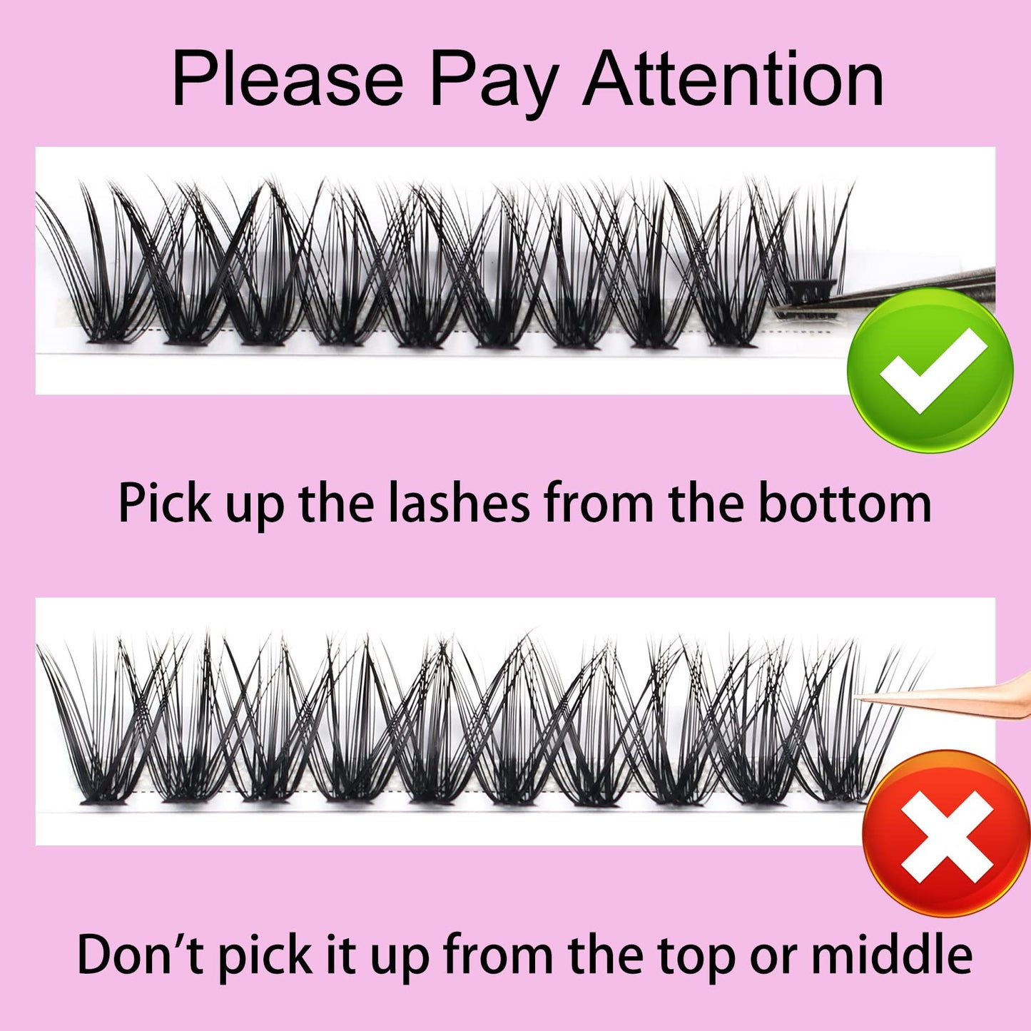 Eyelash Clusters LAUBESS Lash Clusters Individual Lashes Cluster Eyelash Extensions DIY at Home Waterproof Cluster Lashes (40D-C