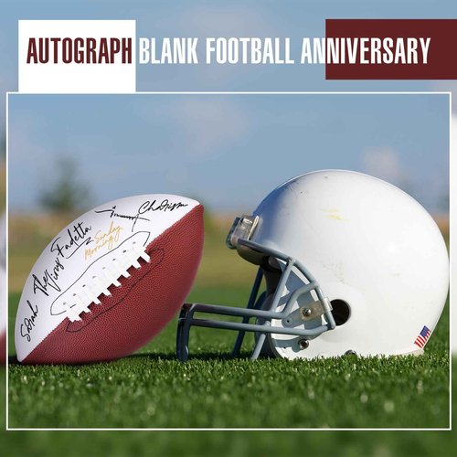 Syhood 9 Pcs Autograph Blank Footballs 12 Inches Sports Outdoor Signing Foot Ball American Footballs for Kids Adults Foot Ball Anniversary Birthday