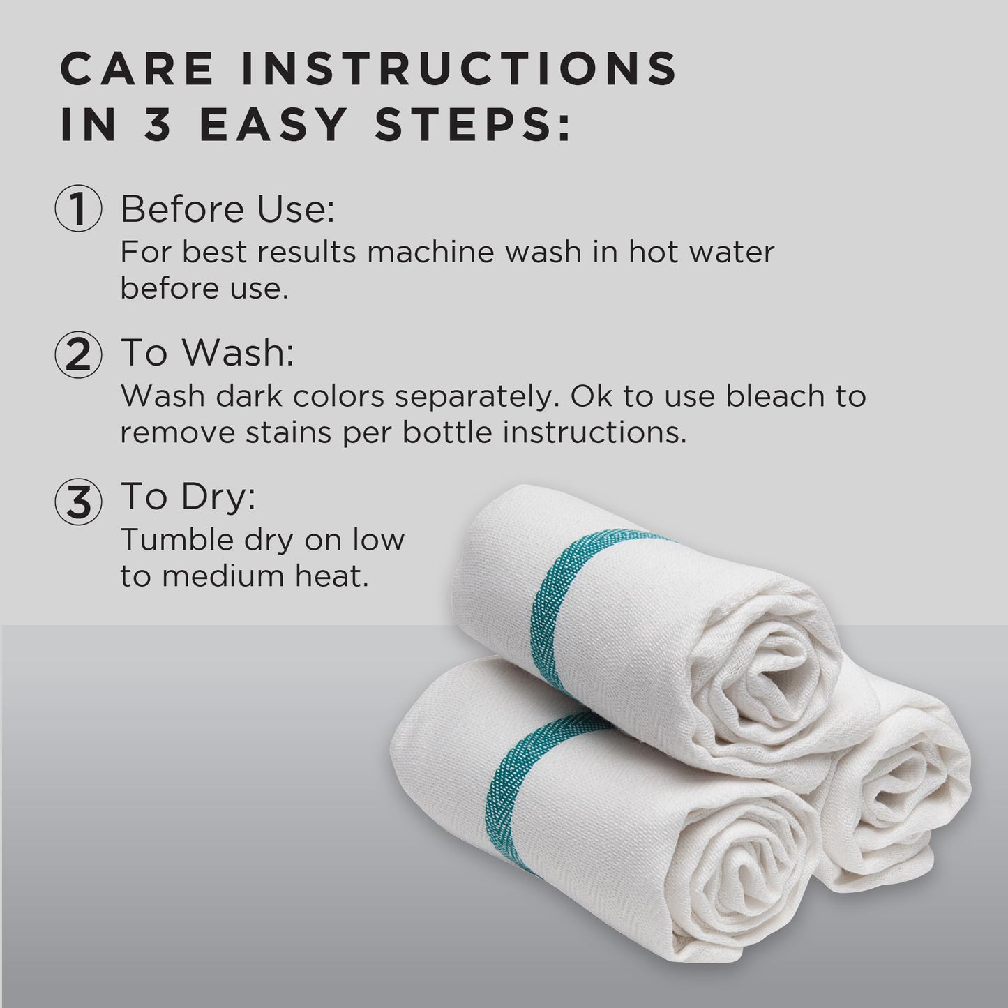 Diane 100% Cotton Barber Towels, 15x26, Soft and Absorbent Multipurpose Towels for Salon, Spa, and Barber Shop Use, Machine Wash