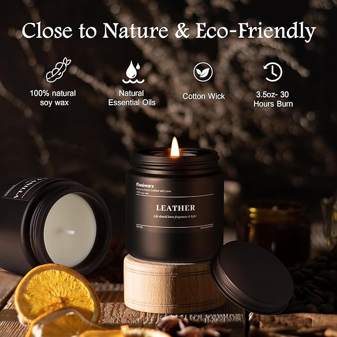 9 Pack Scented Candles Set Gifts for Men, Aromatherapy Candle Set with Scents (Mint & Eucalyptus/Sage & Citrus/Grapefruit) - Gift for Dad, Boyfriend, Birthday, Father’s Day, Anniversary