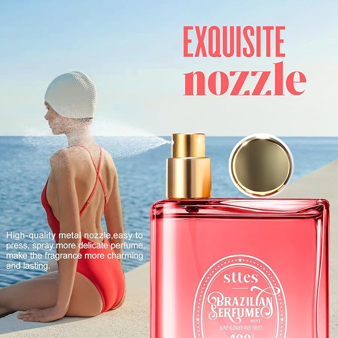 Sttes Perfume 400# (June Flower Fruit) - Eau de Perfume 100ml (3.4fl oz) Flower Fruit Gourmet Tune (Vanilla + Plum + Jasmine + Woody Tone)