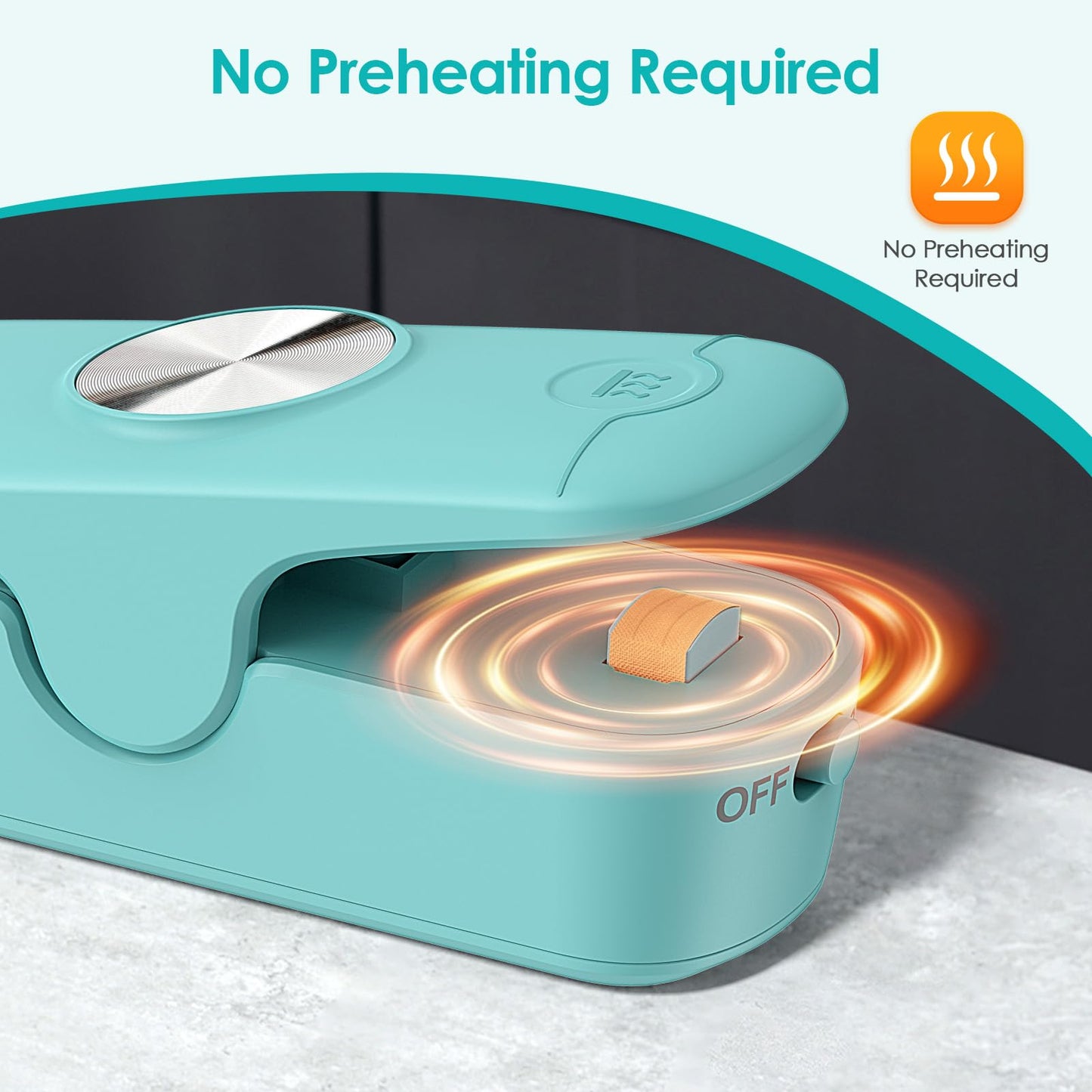 OEOP Bag Sealer, 2 in 1 Mini Bag Sealer Heat Seal and Cutter, Portable Chip Bag Sealer Heat Sealer Bag Resealer for Snacks Candies Plastic Bag Food Storage (Batteries Included)