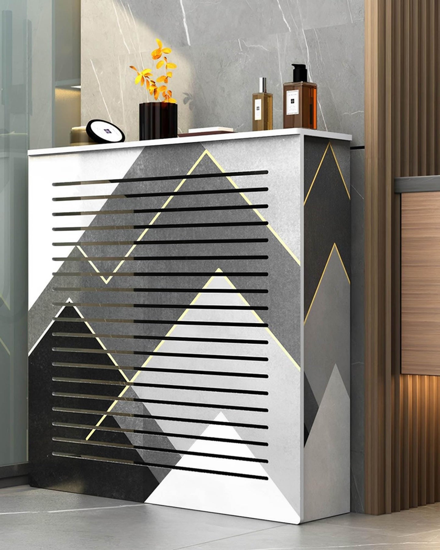 Elegant Radiator Covers For Home, Radiator Shelf Wooden Heater Covers For Radiators, Household Appliance Heating Accessories Cabinet Shelf Heating Covers For Living Room, Hallway(23.6"Lx7.9"Wx27.6"H)