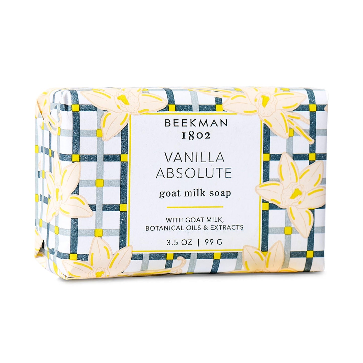 Beekman 1802 Goat Milk Body Soap Bar, Vanilla Absolute - Scented - 3.5 oz - Nourish, Moisturize & Hydrate - 100% Vegetable Soap