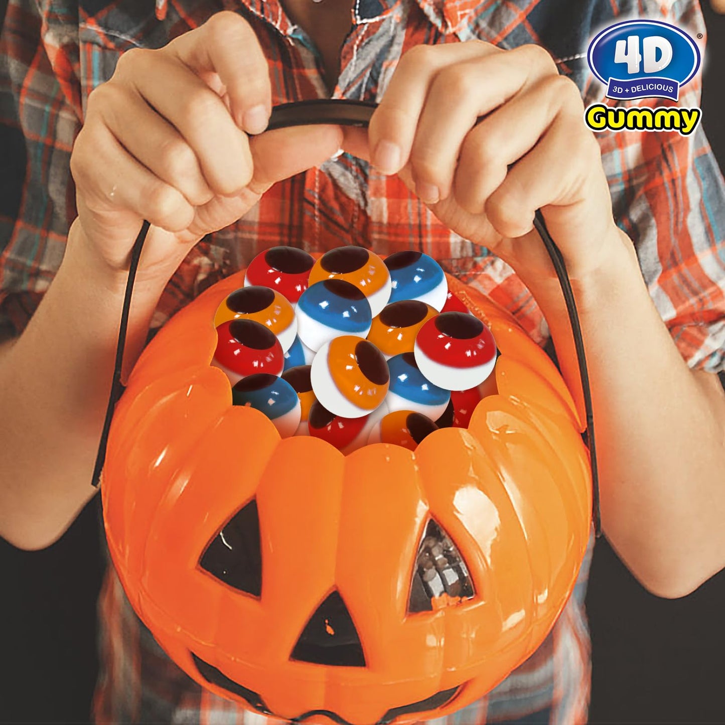 Amos Gummy Eyeball Halloween Candy Eye Candy Treats for Kids & Parties, 3D Gummy Eyeballs, Individually Wrapped,Sharing, 9oz Bag