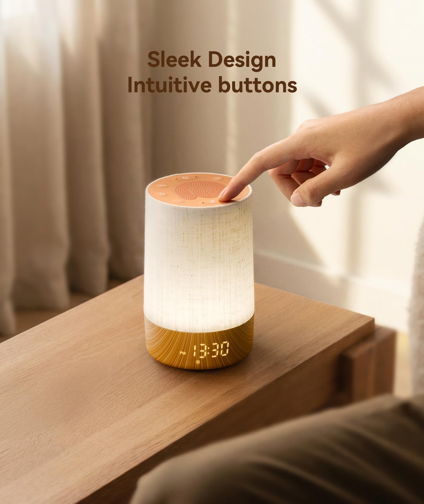 Dreamegg Sunrise Alarm Clock - Sound Machine with Alarm Clock & Wake Up Light, 29 Soothing Sounds, Dimmable Display, White Noise Machine for Bedroom, Heavy Sleepers, Adults & Kids