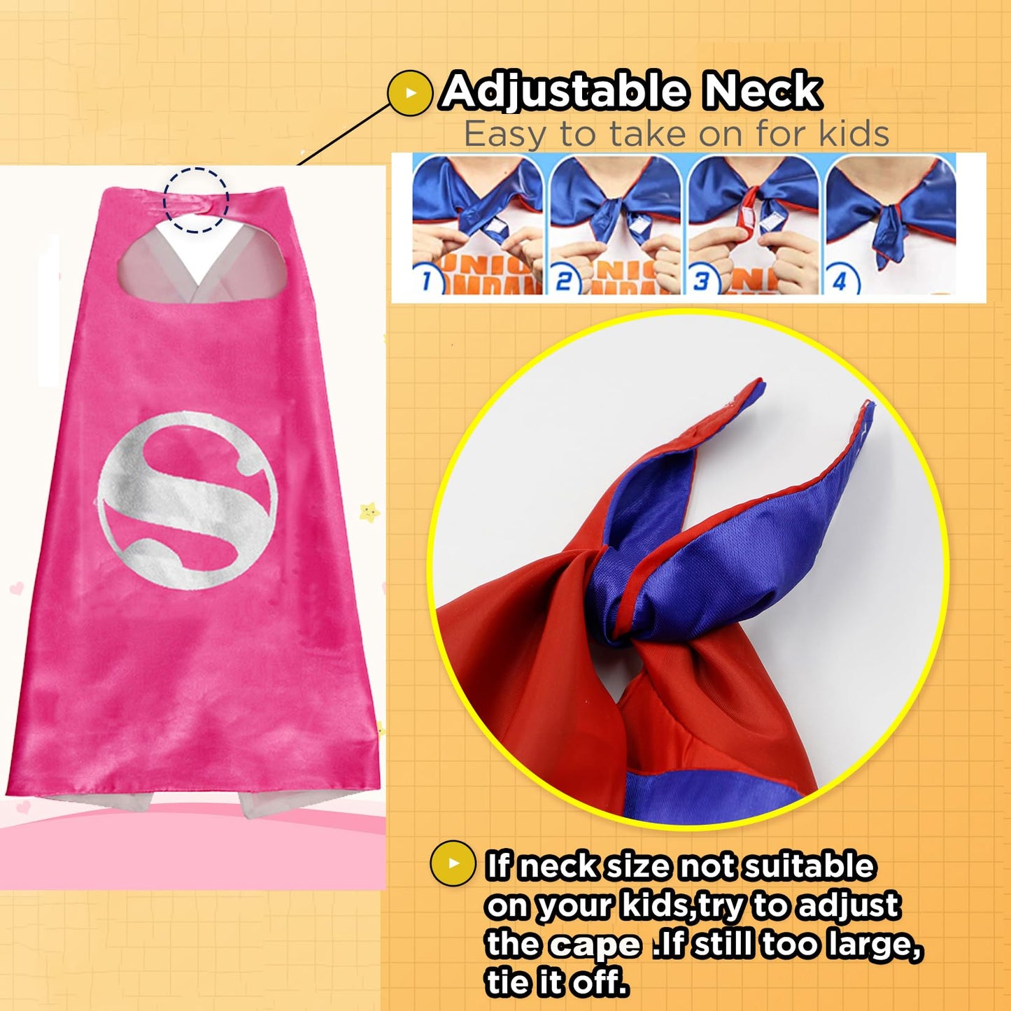 KARAZZO Superhero Capes and Masks Kids Costumes Halloween Christmas Cosplay Dress Up for Girls(2P-2)