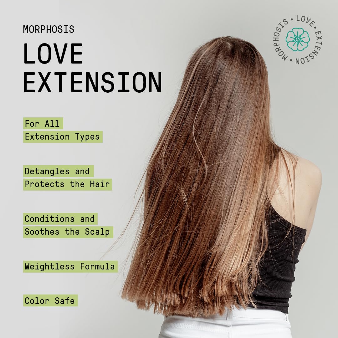 FRAMESI Morphosis Love Extension Shampoo 8.4 fl oz, Shampoo for Hair Extensions and Wigs, Natural Ingredients, Gently Cleanses a