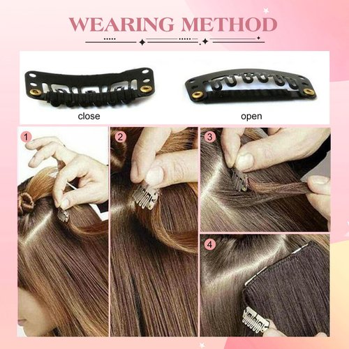 Royaomis Clip in Hair Extensions Real Human Hair, 16inch 120g 7pcs Human Hair Clip in Extensions for Women, Remy Red Hair Extensions Clip Ins, Soft & Natural Human Hair Extensions（16-#M30_33）
