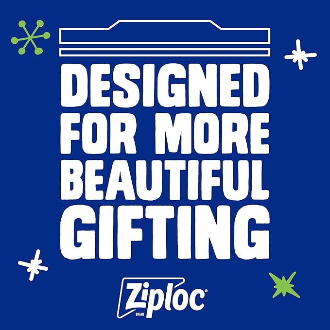 Ziploc Quart Food Storage Bags, Grip 'n Seal Technology for Easier Grip, Open, and Close, 48 Count, Holiday Designs, Packaging May Vary
