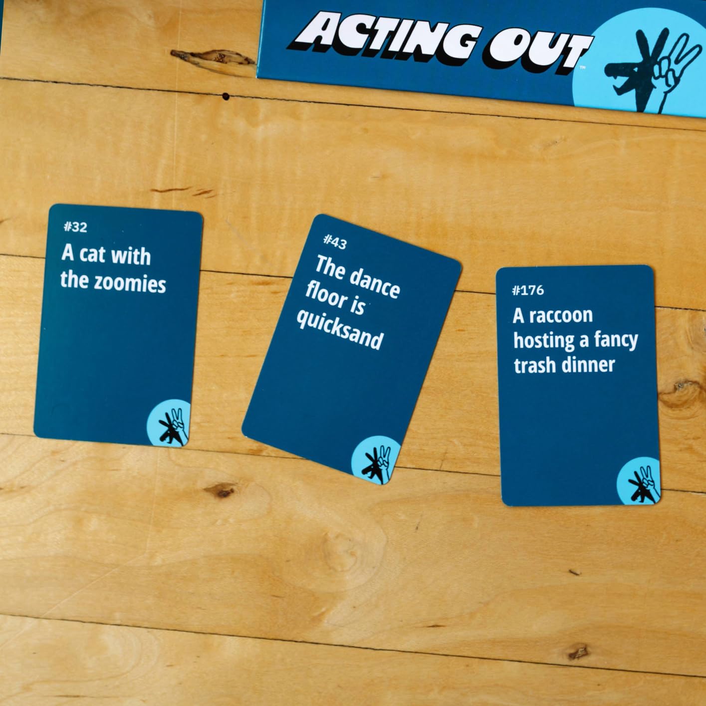 DSS Games Acting Out [Fun Charades & Guessing Card Game for Kids, Tweens, & Adults | 200 Hilarious Card Prompts | Perfect for Family Game Night, Gifts, Reunions, Groups, Parties | Ages 12 and Up]