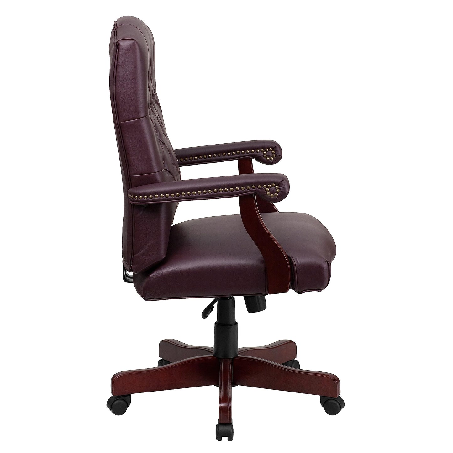 Flash Furniture Martha Washington Burgundy LeatherSoft Executive Swivel Office Chair with Arms