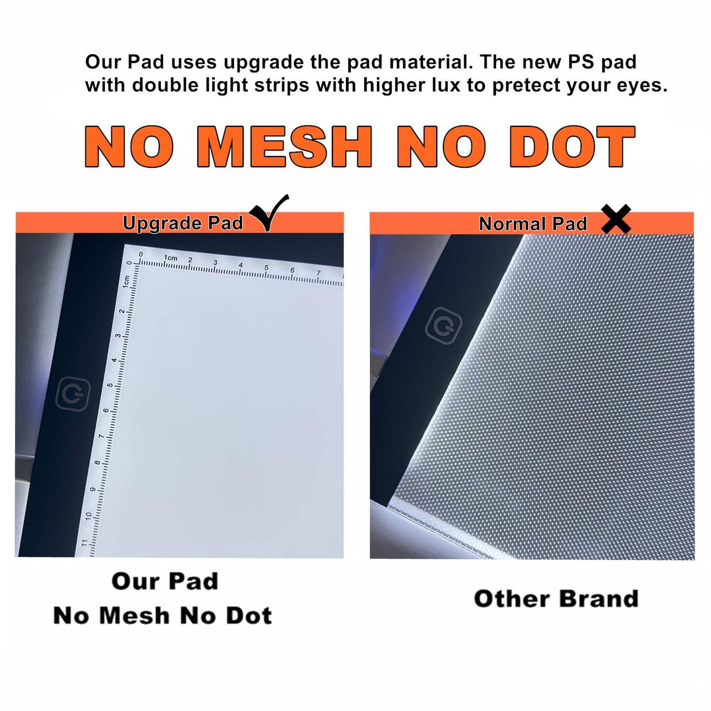 A2 Extra Large Tracing LED Light Pad for Diamond Art, Sketching, Painting - Adjustable Brightness, Sketching, Tracing - USB Powered DIY Diamond Art Light Box - No mesh No dot