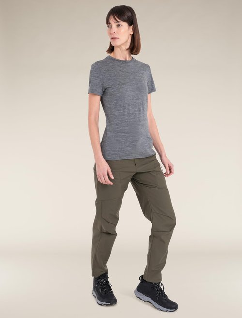 Icebreaker Women’s 150 Merino 150 Tech Lite III Short Sleeve T-Shirt - Gritstone Heather - Large