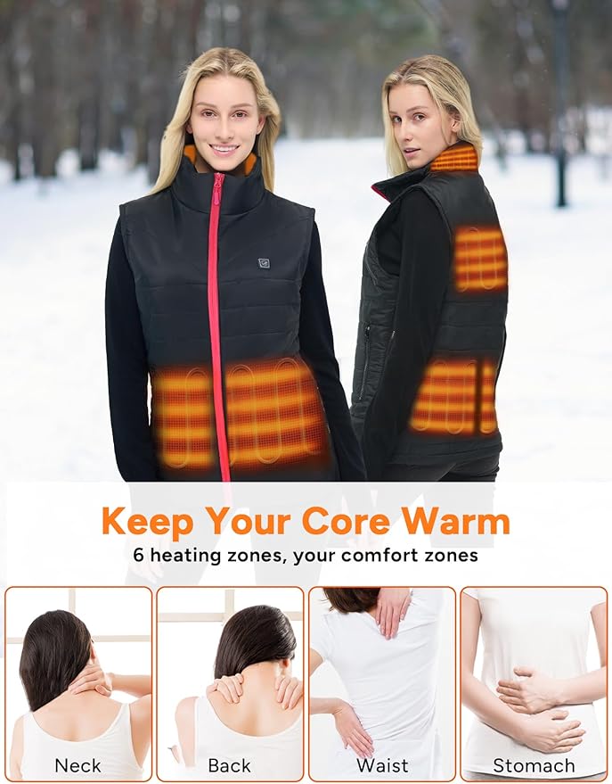 Dr. Prepare Heated Vest for Men, Heated Vest Women, Mens Heated Jacket with Adjustable Sizes (Battery Pack Not Included)
