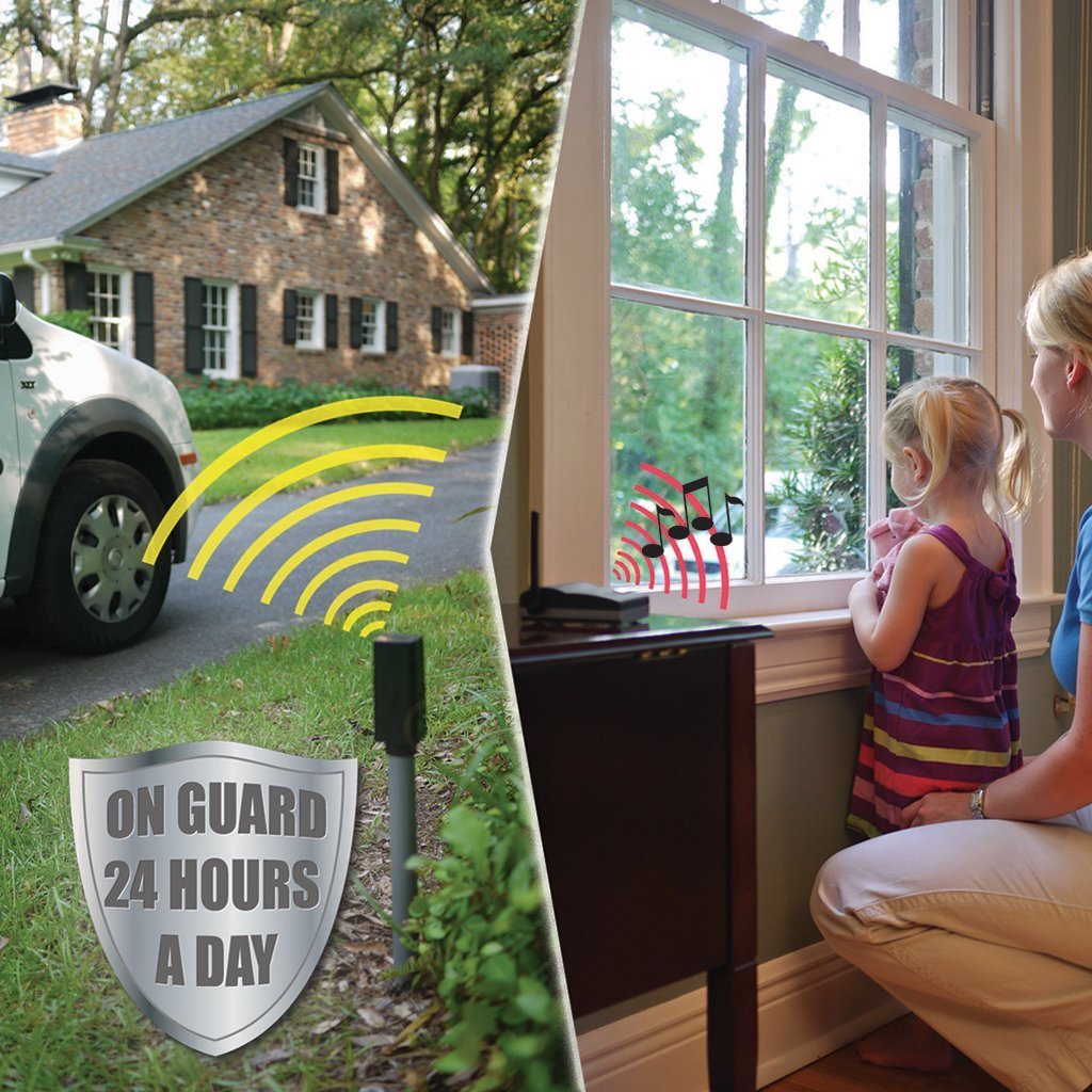 Mighty Mule Wireless Driveway Alarm (FM231) & Interior Wireless Driveway Alarm Additional Base Station (FM231-R), Black