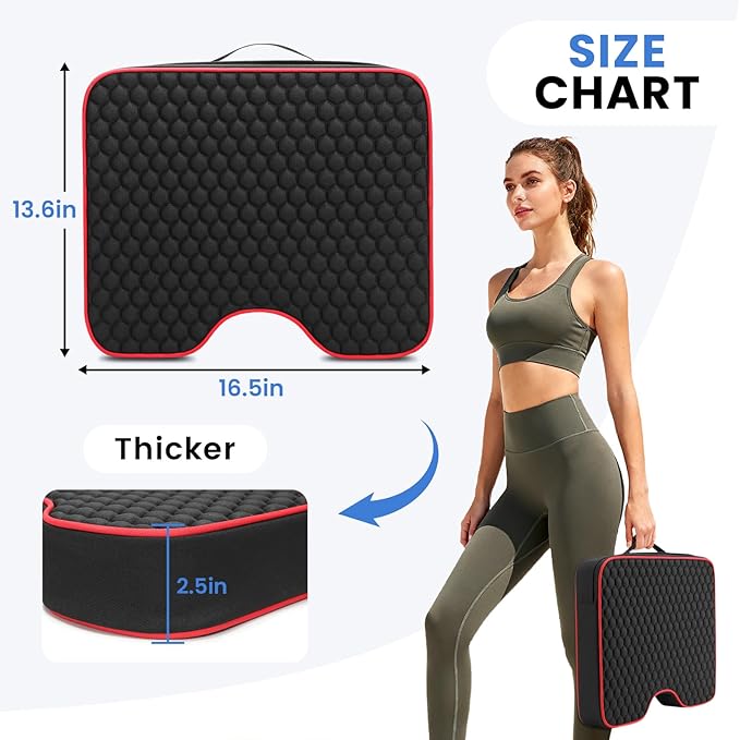 WIWODADI Stadium Seat Cushions - Portable Bleacher Cushions with 2.5" Extra Thick High-Density Foam and Massage Dots, Outdoor Fashion Seat Cushions for Sports Events, Travel, Camping, Chairs