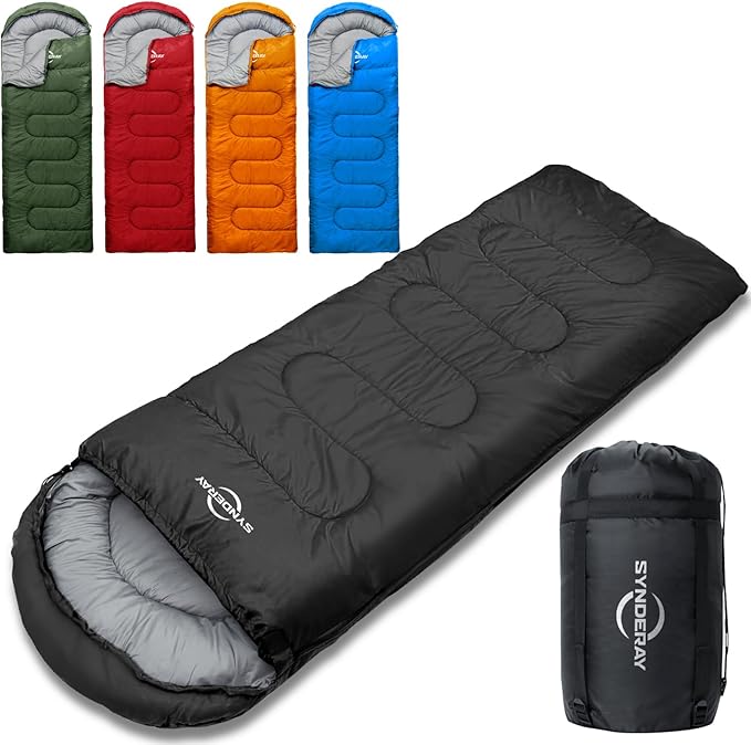 Synderay Sleeping Bags for Adults Cold Weather & Warm - Backpacking Camping Sleeping Bag for Kids 10-12, Girls, Boys - Lig...