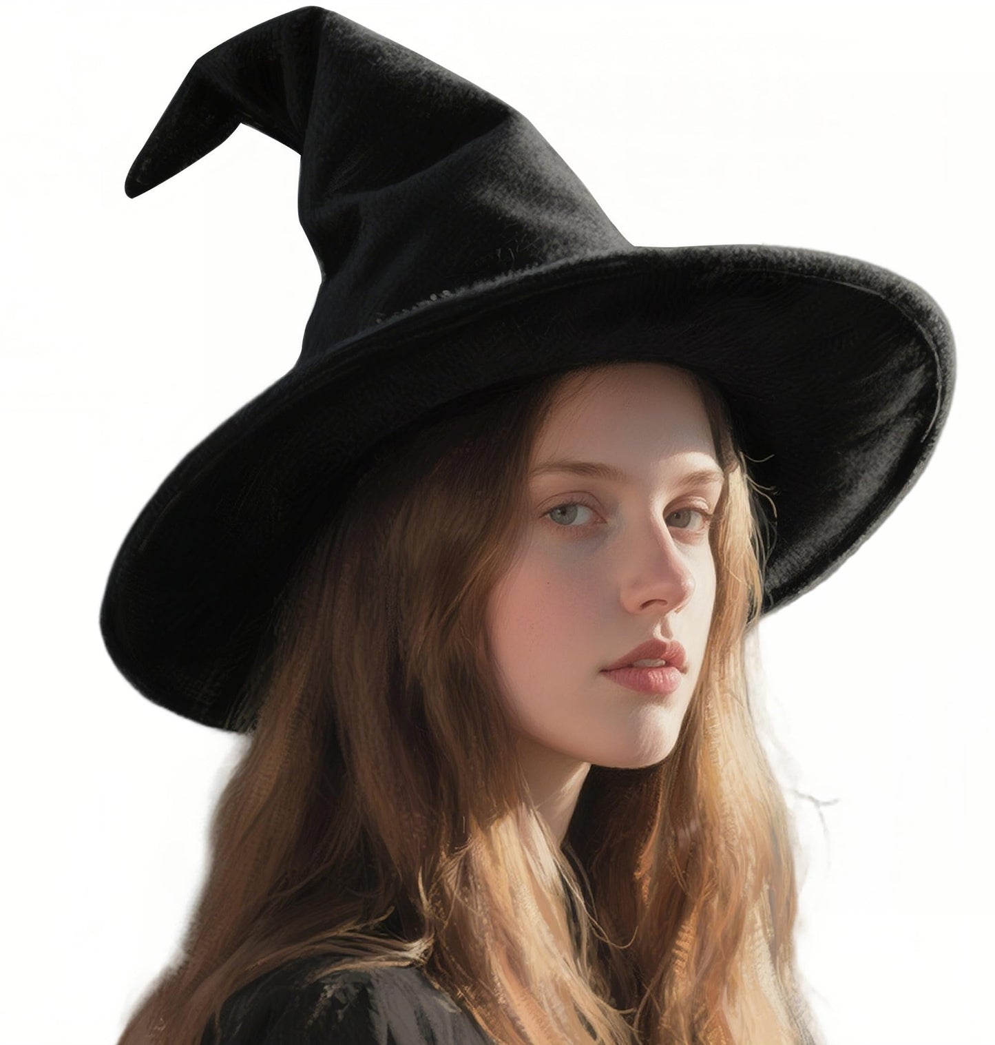 VALOZENC Adult Wizard Hat Black Large Witch Sorcerer Hat Halloween Costume Accessories for Cosplay