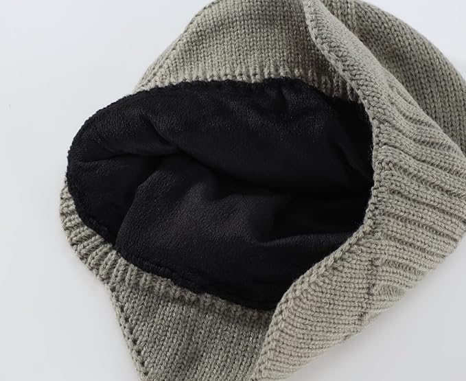 Home Prefer Mens Winter Hat Knit Earflap Hat Stocking Caps with Ears Beanie Hat