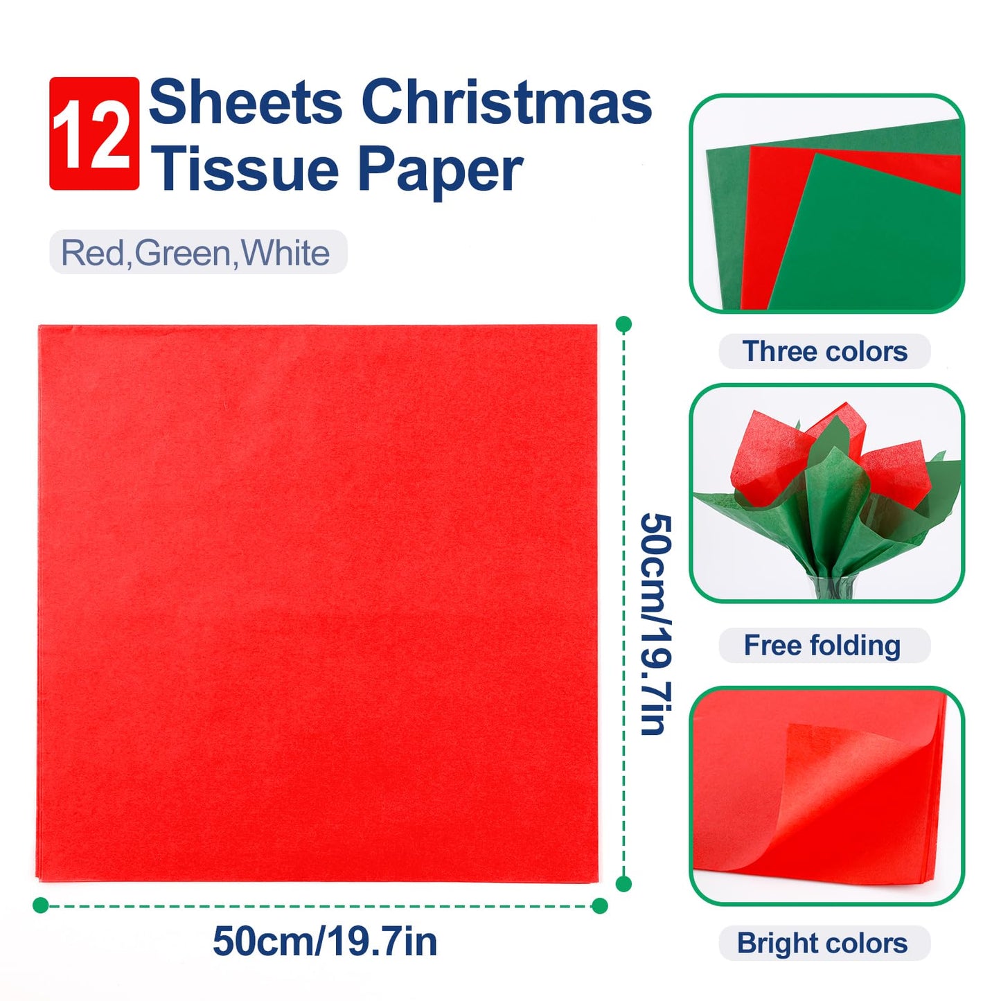 YANGTE 12 Pack 13" Large Christmas Gift Bags with Tissue Paper, Reusable Non-Woven Christmas Bag with Handles for Presents Wrapping, Shopping Xmas Party Supplies