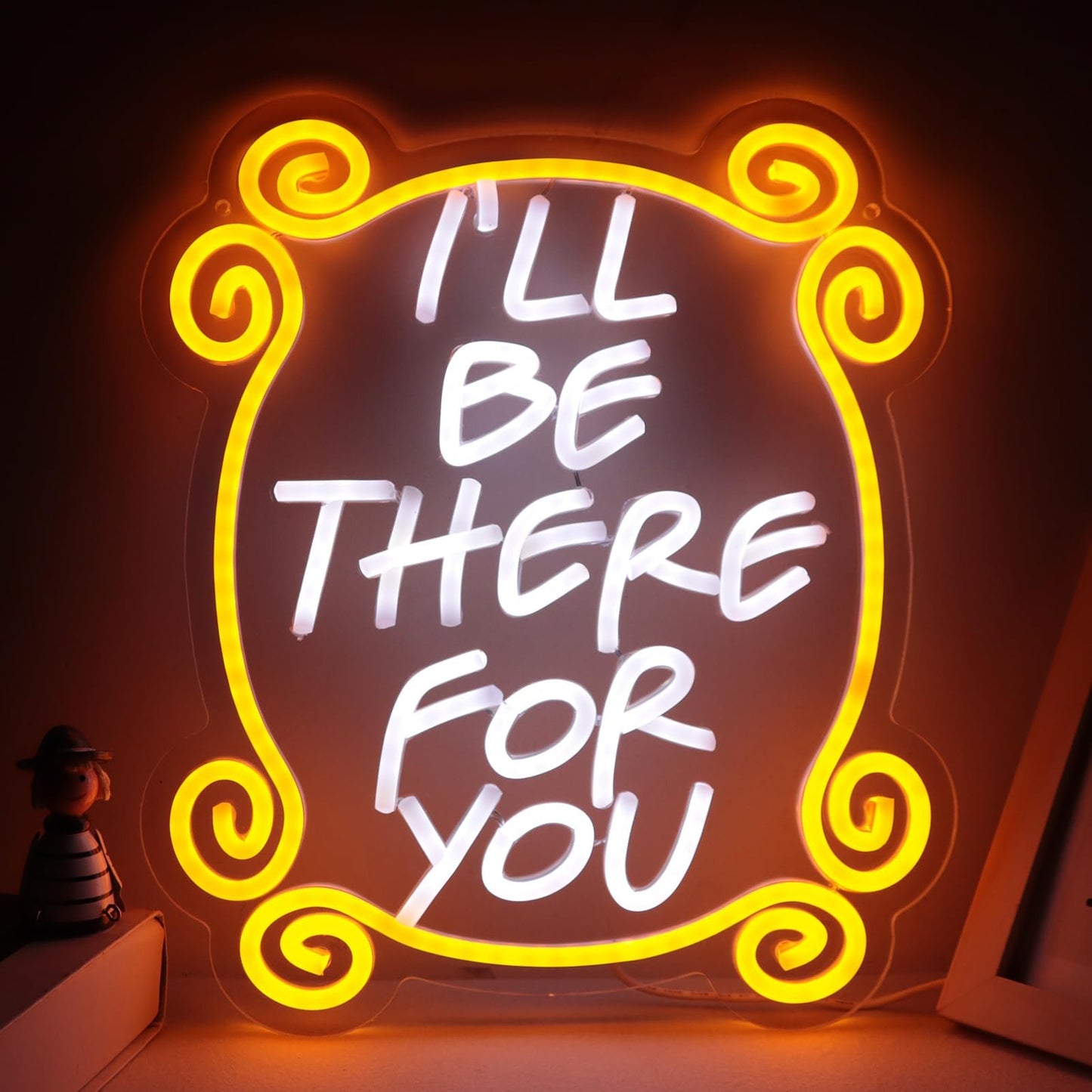 Tiabuy Friends TV Show Neon Signs, Monica's Door Neon Lights, Friends gifts I'll Be There for You Neon Sign for Wall Decor Dimmable LED Neon Signs for Birthday Gifts Party Day Decor 17 * 13 inch