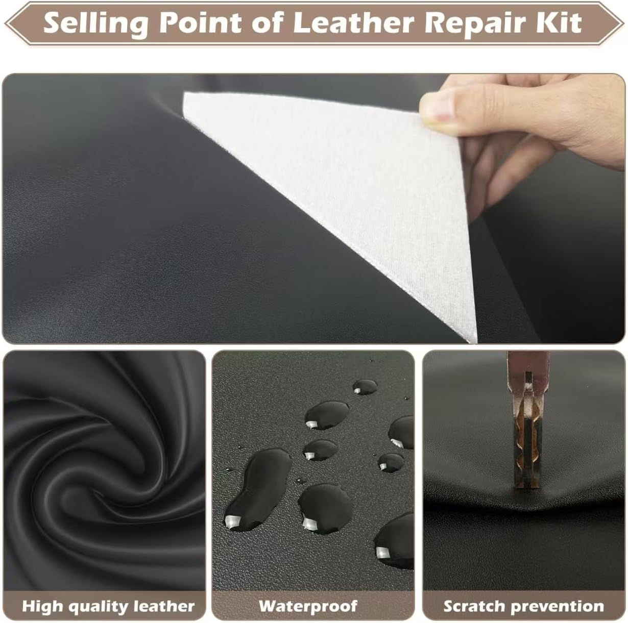 Leather Repair Tape, 16x40 inch Leather Patches for Furniture, Self Adhesive Leather Repair Patch for Sofas, Couches, Leather Covers, Seats, Chairs, Vinyl Repair Tape Red-Fine Grain