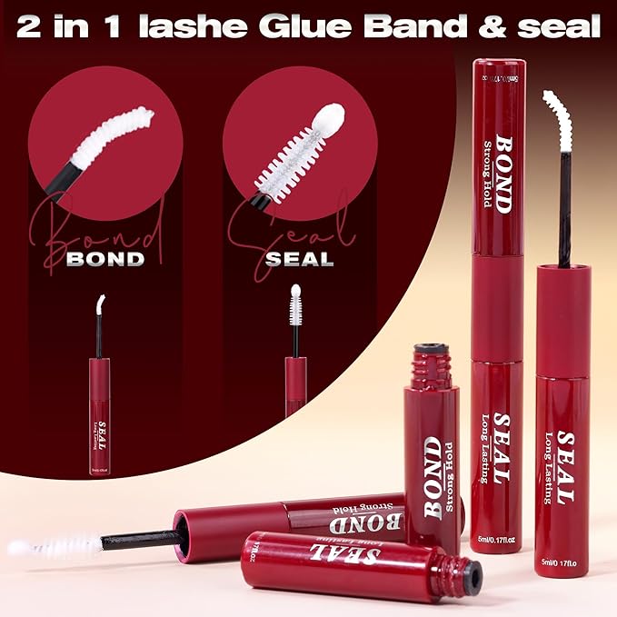 White Lash Cluster Glue For Eyelash Cluster Bond And Seal Lash Glue Waterproof Long Lasting Lash Extension Adhesive DIY At Home by Zegaine