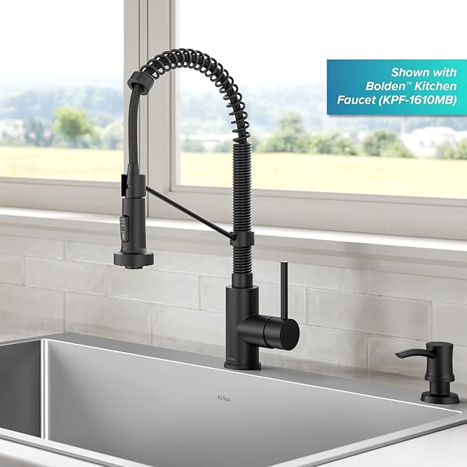 KRAUS Kitchen Soap and Lotion Dispenser in Matte Black, KSD-54MB