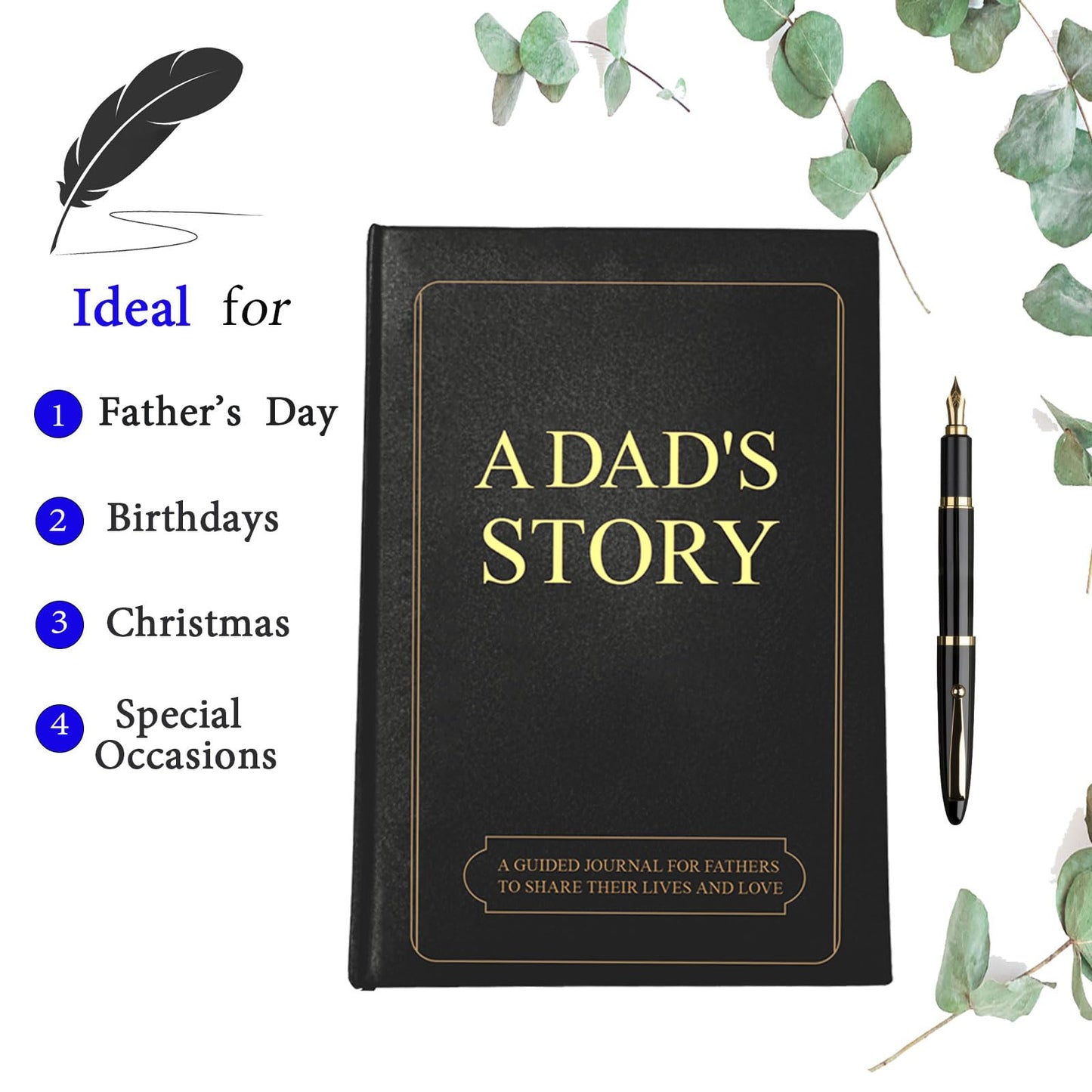 FYFTAK Dad's Life Story Journal | Meaningful Memory - Sharing Keepsake, Perfect for Father’s Day, Birthday & Christmas Gifts