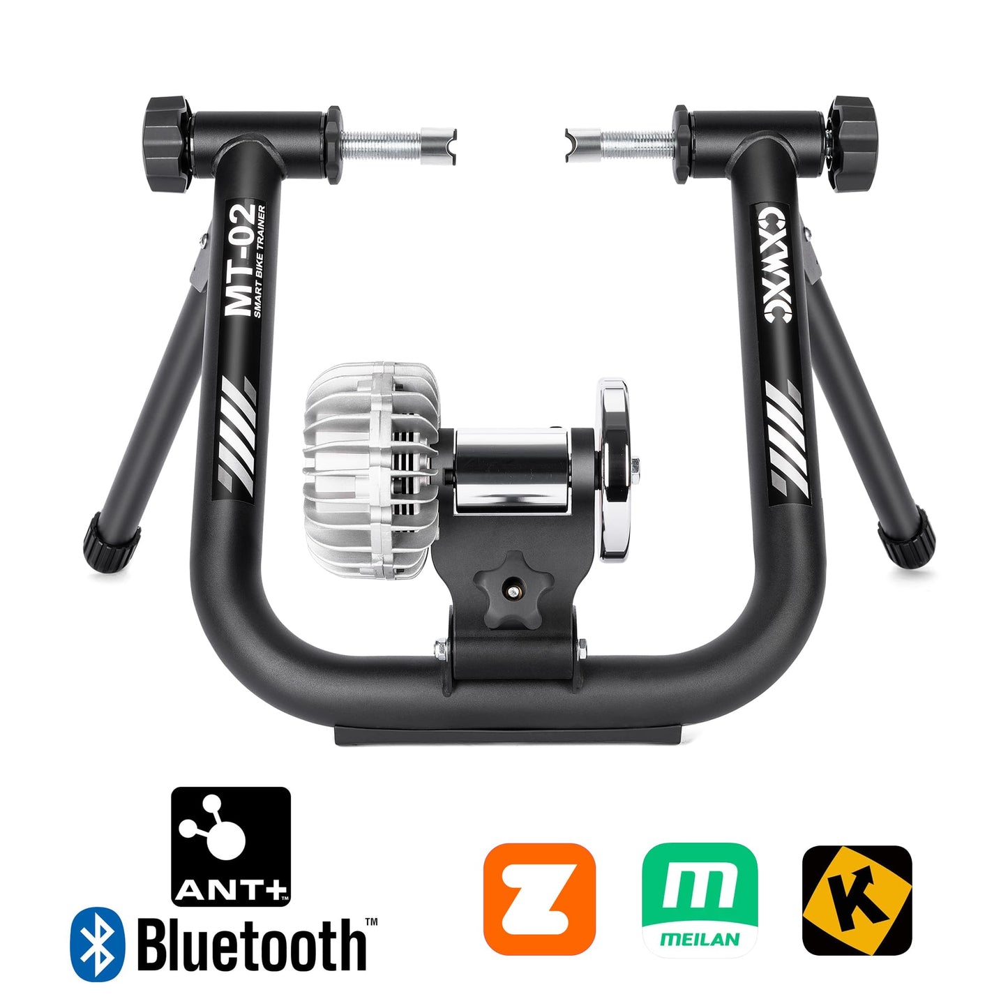 Smart Bike Trainer - Fluid Bike Trainer Stand for 26-29” or 700c Wheel - Noise Reduction Bicycle Stationary Stand Compatible with Zwift App