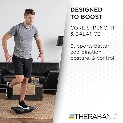 Theraband 23300 Rocker Balance Board for Rehab, Improved Posture, Balance and Stability Training