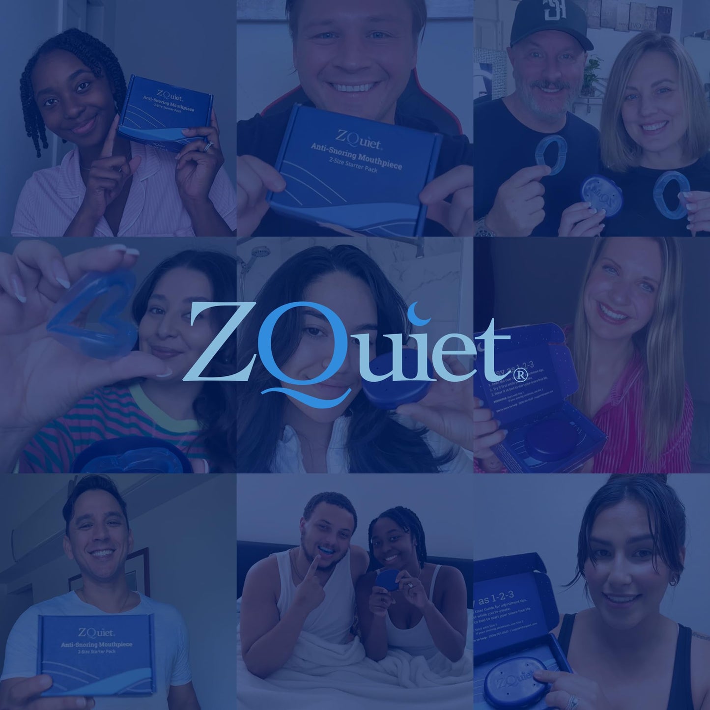 ZQuiet Anti-Snoring Starter Pack with 2 Mouthpieces, Complimentary Storage Case – FDA-Cleared Snore Stopper for Men & Women, Adjustable Comfort, BPA-Free, Non-Invasive, Sleep Aid for Snoring