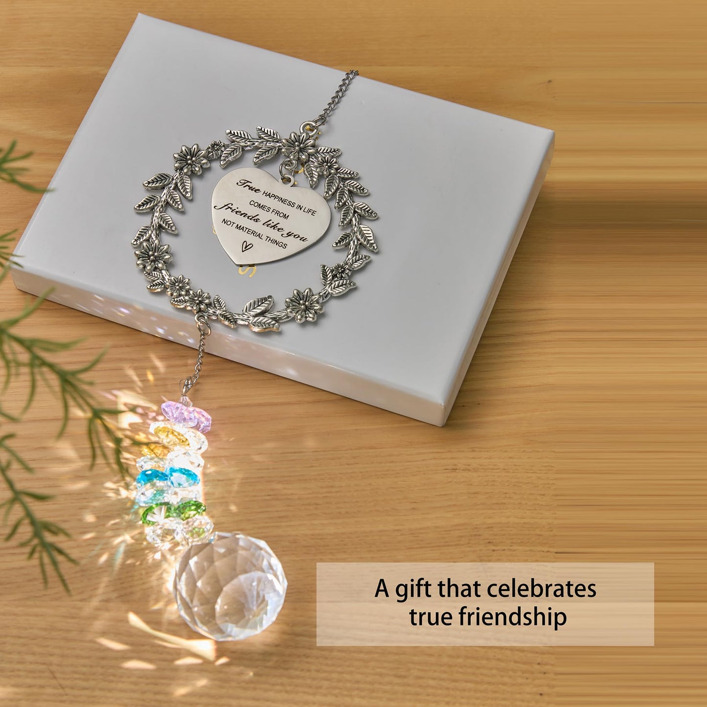 Friend Gifts Unique Friendship Gifts for Women,BFF, Bestie-Best Friend Birthday Gift, Hanging Rainbow Crystal Suncatcher Ornament