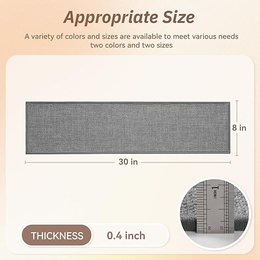 PADOOR Stair-Treads Non Slip 1PC, Stair Treads for Wooden Steps Rubber Backing Indoor, Carpet Stair Treads Residue Free, Stair Runner Durable Stair-Carpet Treads for Kids and Dogs 8"x30" Grey