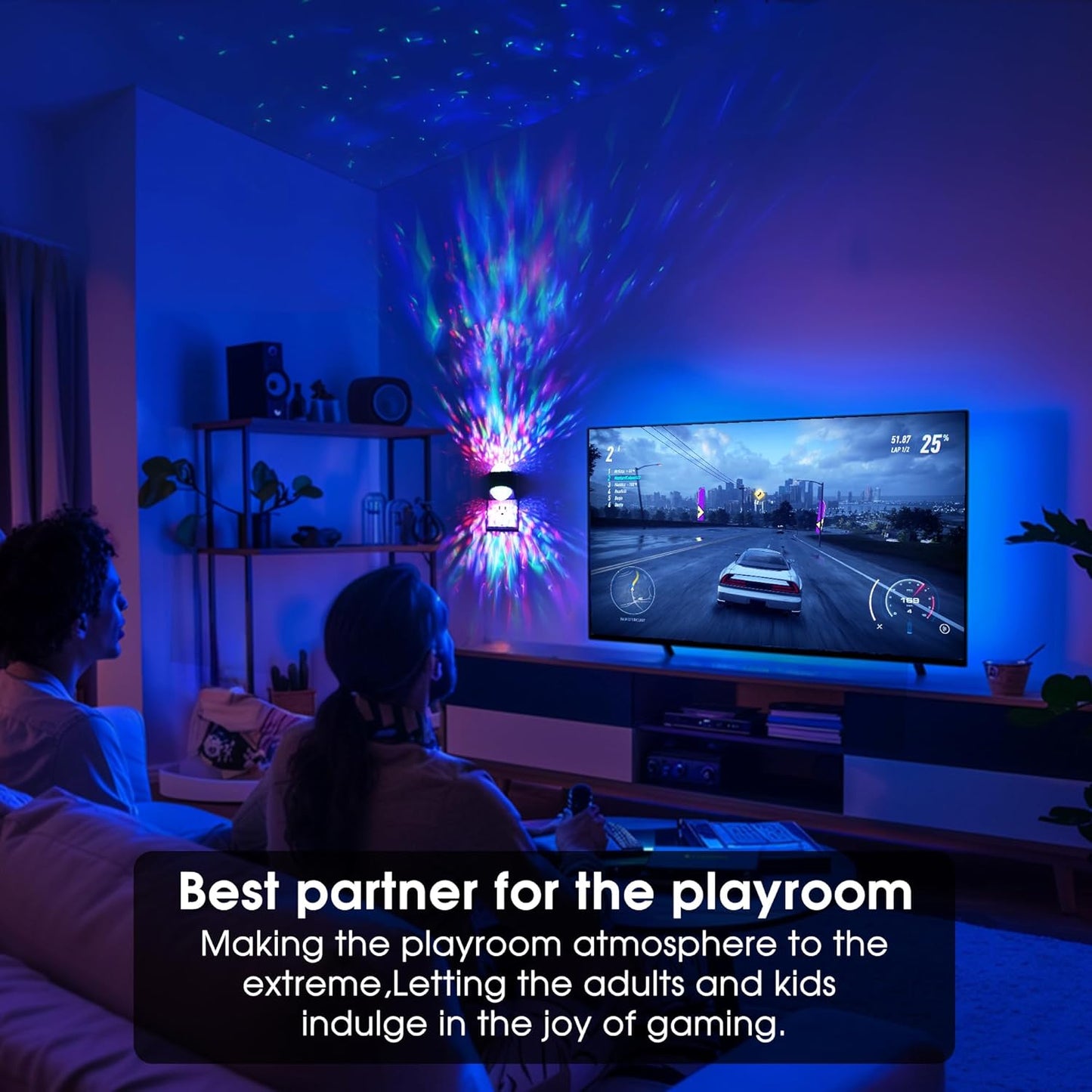 Night Lights Plug into Wall, Star Projector for Bedroom [2 Pack] Night Light Projector for Kids, 9-Color RGB Galaxy Nightlight with Dusk to Dawn Sensor for Bathroom, Home Gaming Room Decor Gifts