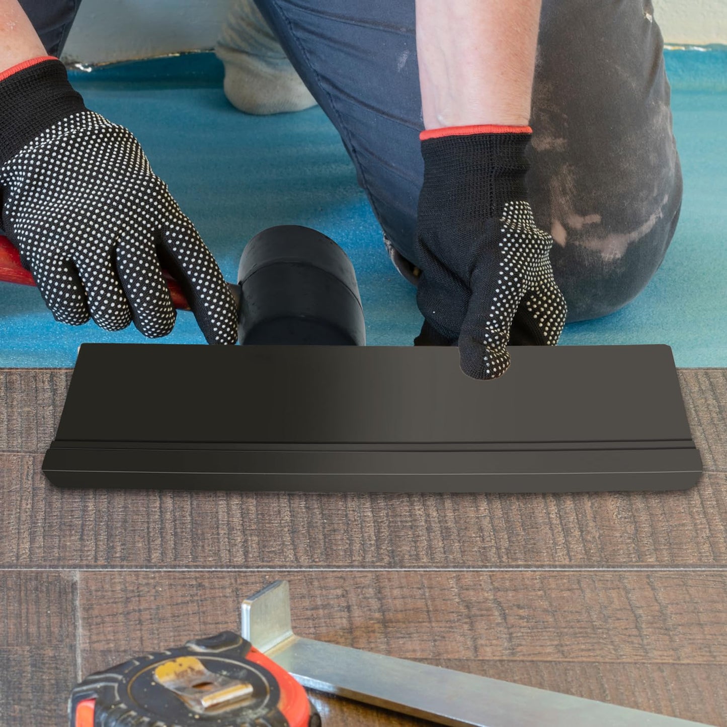 NAACOO Tapping Block for Vinyl Plank Flooring, 3 Edges - Meet Different Floor Thickness. Double Sided with Notches - Use for Tongue&Groove or Click-Lock Floor, Universal Laminate/Vinyl Flooring Tools.