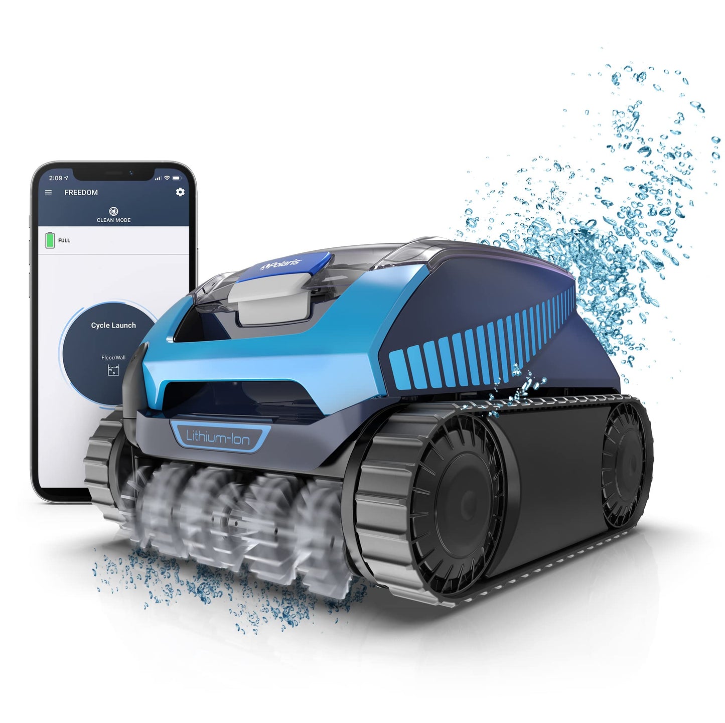 Polaris Freedom Cordless Robotic Pool Cleaner, Cable-Free for All In-Ground Pools up to 50ft, Four Cleaning Modes & Intelligent Cleaning Technology