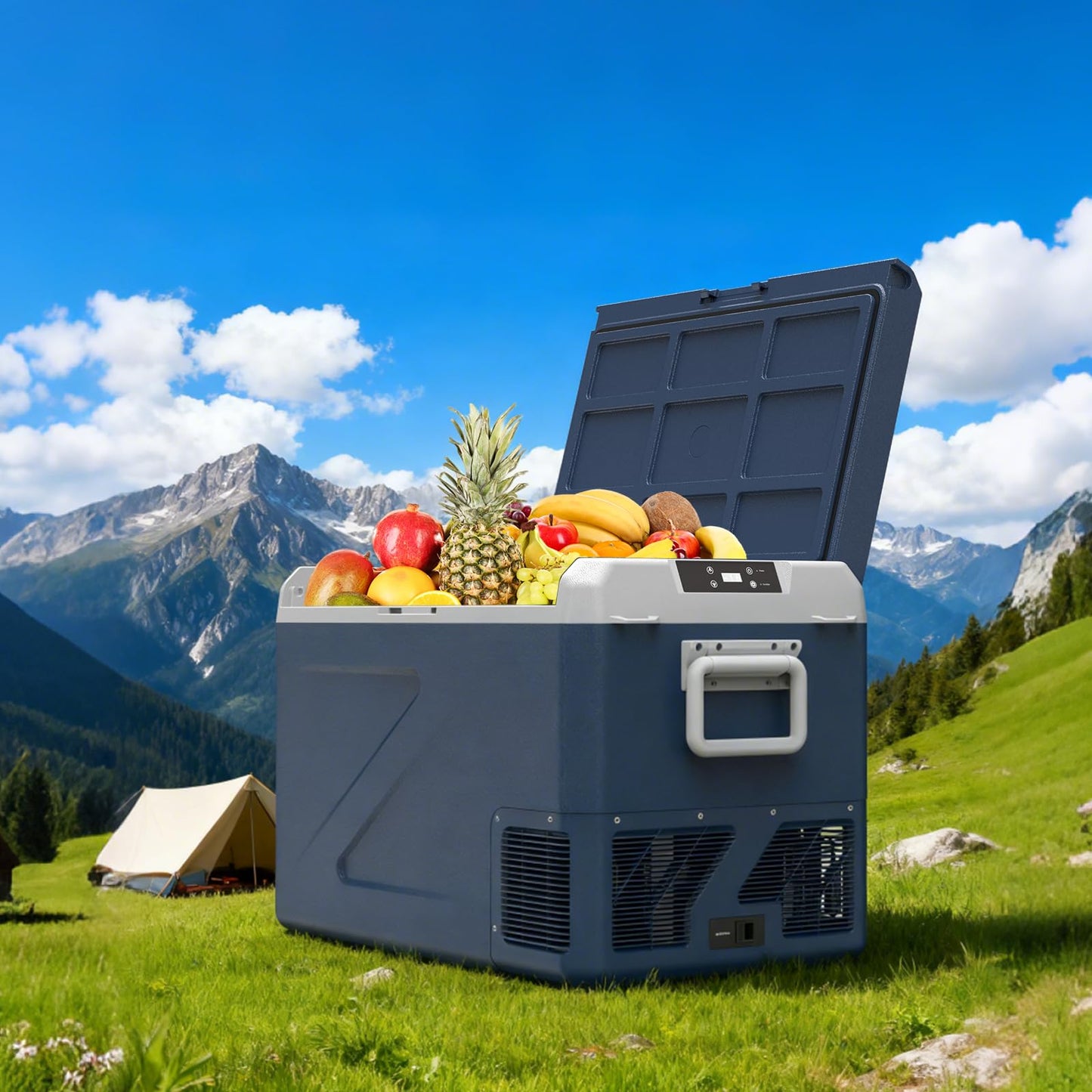 zcamp ICF61 12 Volt Portable Car Refrigerator Freezer, 69QT/65L Electric Cooler -4℉~68℉, 12/24V DC 100-240V AC for Camping, Road Trips, RV, Truck