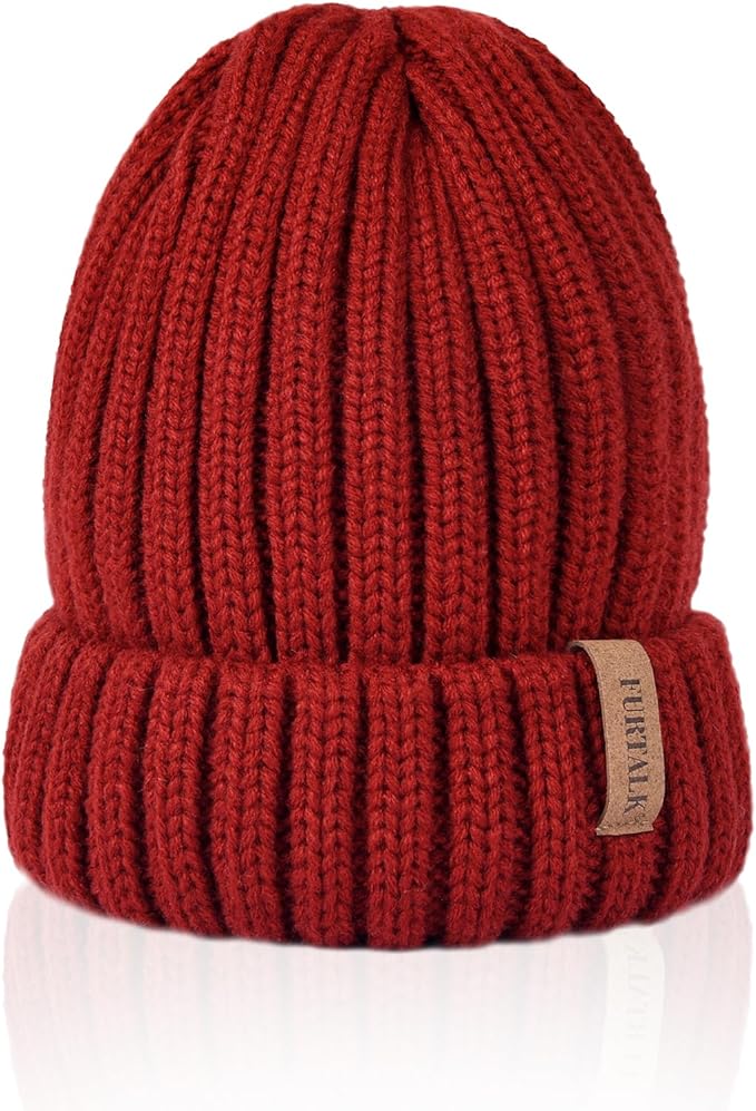 FURTALK Winter Hats for Women Fleece Lined Beanie Knit Chunky Womens Snow Cap