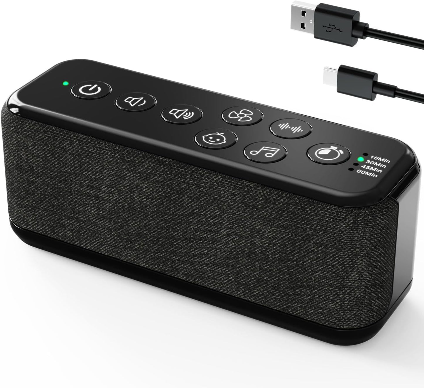 Portable White Noise Machine for Adults & Kids, 42 Soothing Sounds, Rechargeable Travel Sound Machine with Rain & Ocean Sounds, Auto-Off Timer & 8-Level Volume Control – Ideal for Sleep & Focus