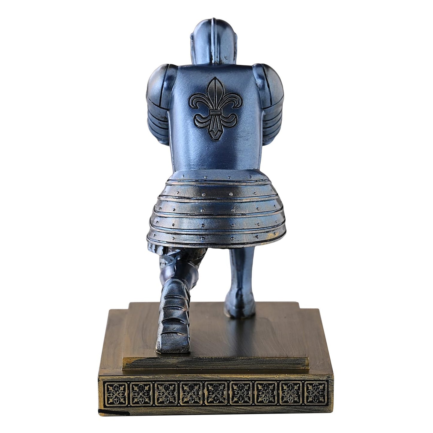 Amoysanli Knight Pen Holder Desk Organizers and Accessories Desk Decor Resin Pen Holder as Gift with a Cool Pen for Office and Home (Blue)