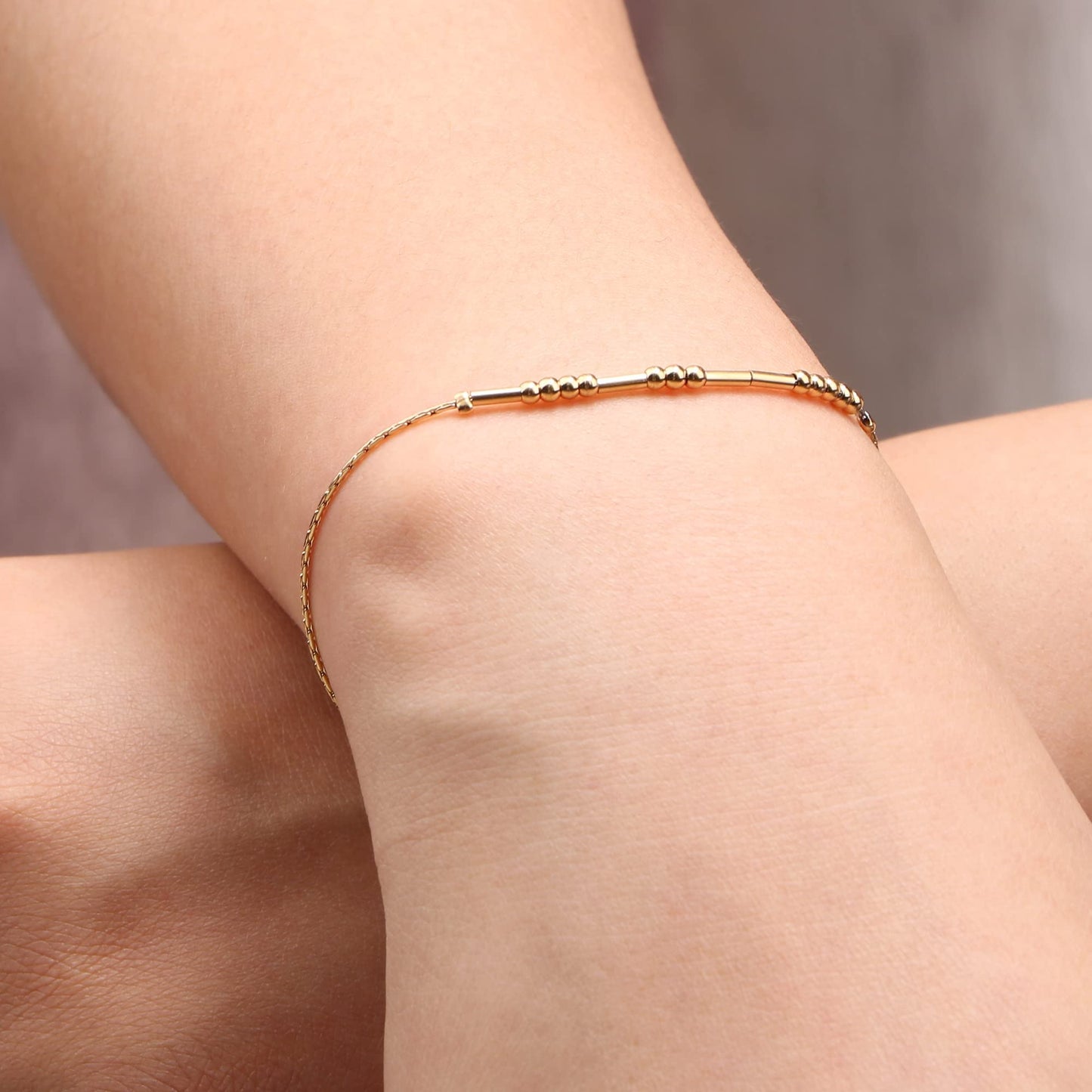 JoycuFF Badass bestie Best Friend Birthday Gifts for Women Unique Funny Gifts Morse Code Bracelets for Women Sister Birthday Christmas Graduation Friendship Jewelry Gifts Gold Bracelet