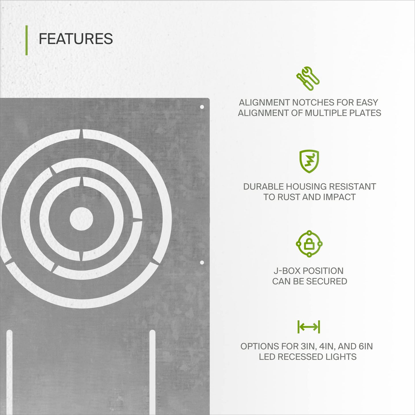 ASD 13 Inch New Construction Mounting Plate with Asymmetric Round Hole - 3/4/6 Inch Flat Steel Rough in Wafer Light Bracket, Shallow LED Recessed Lighting Housing, 72 Pack